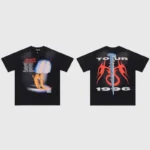 Hellstar Nails Tour Path To Paradise T Shirt If you’re looking to add a truly unique edge to your rotation, the Hellstar "Nails Tour: Path to Paradise" T-Shirt is the move. This piece blends the brand’s signature dark, rebellious aesthetic with an intricate, tour-inspired graphic that stands out in any crowd. Whether you’re layering it under a hoodie or wearing it as the focal point of your fit, the ultra-soft, heavyweight cotton delivers that perfect boxy, streetwear-ready drape. It’s not just a graphic tee; it’s a collector's piece that brings high-fashion energy to your everyday look. Key Features Exclusive Graphic Design: Features the standout "Path to Paradise" artwork from the Nails Tour collection, complete with sharp, detailed prints that stay vibrant wash after wash. Heavyweight Premium Cotton: Crafted from high-density, breathable cotton, this tee offers a substantial, luxury feel that maintains its structure and shape over time. Signature Relaxed Fit: Designed with a modern, oversized silhouette, giving you that authentic streetwear aesthetic that pairs perfectly with cargo pants, distressed denim, or joggers. Vintage-Inspired Finish: The fabric is pre-treated for a soft, broken-in feel right out of the bag, providing maximum comfort for all-day wear. Durable Construction: Built with reinforced seams and a durable crew neck collar to ensure this piece remains a staple in your wardrobe for years to come.