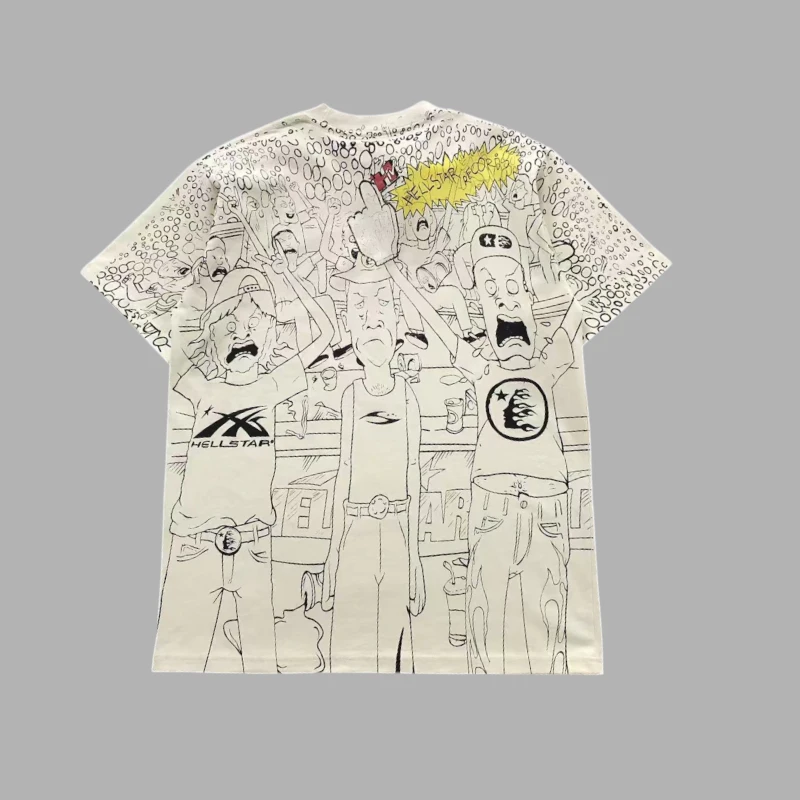 Hellstar Beevus & Butthead T-Shirt cream