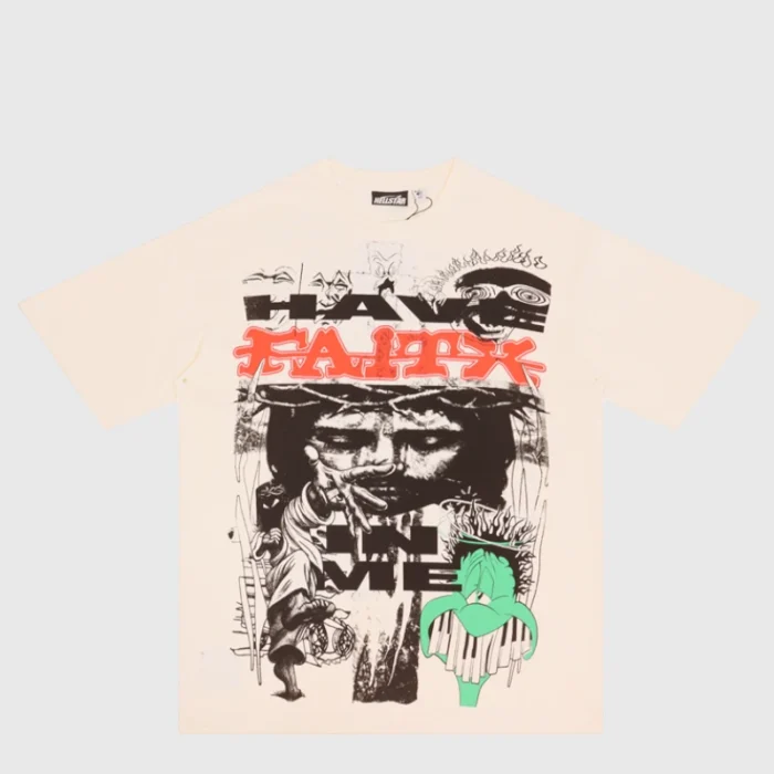 Hellstar Faith T-Shirt Beige