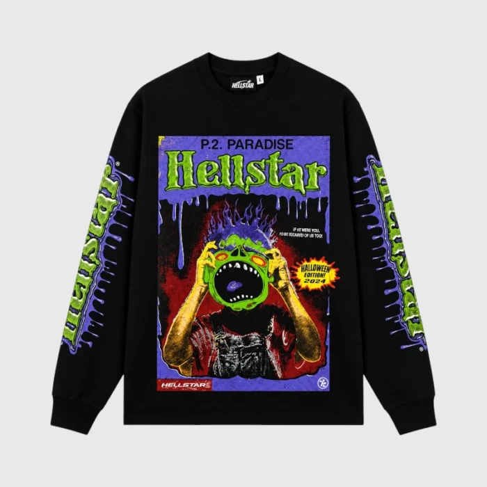 Hellstar Horror Book long Sleeve Sweater