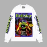 Hellstar Horror Book long Sleeve Sweater white