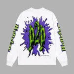 Hellstar Horror Book long Sleeve Sweater white