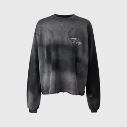 Hellstar Burned Tribal Oversize Sweater Grey