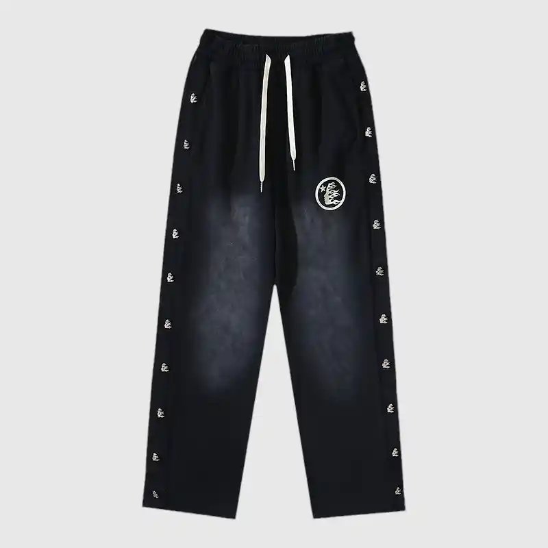 1310cbe6-Photoroom.webp Hellstar Waxed Sweatpant Black - Image 1