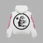 Hellstar Records Glitter Zip Up White Hoodie - Image 2