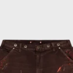 Hellstar Studded Denim Shorts Brown - Image 3