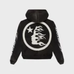 Hellstar Logo Zip-Up Black Hoodie - Image 2