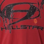 Hellstar Oval H Logo Red T-Shirt - Image 3