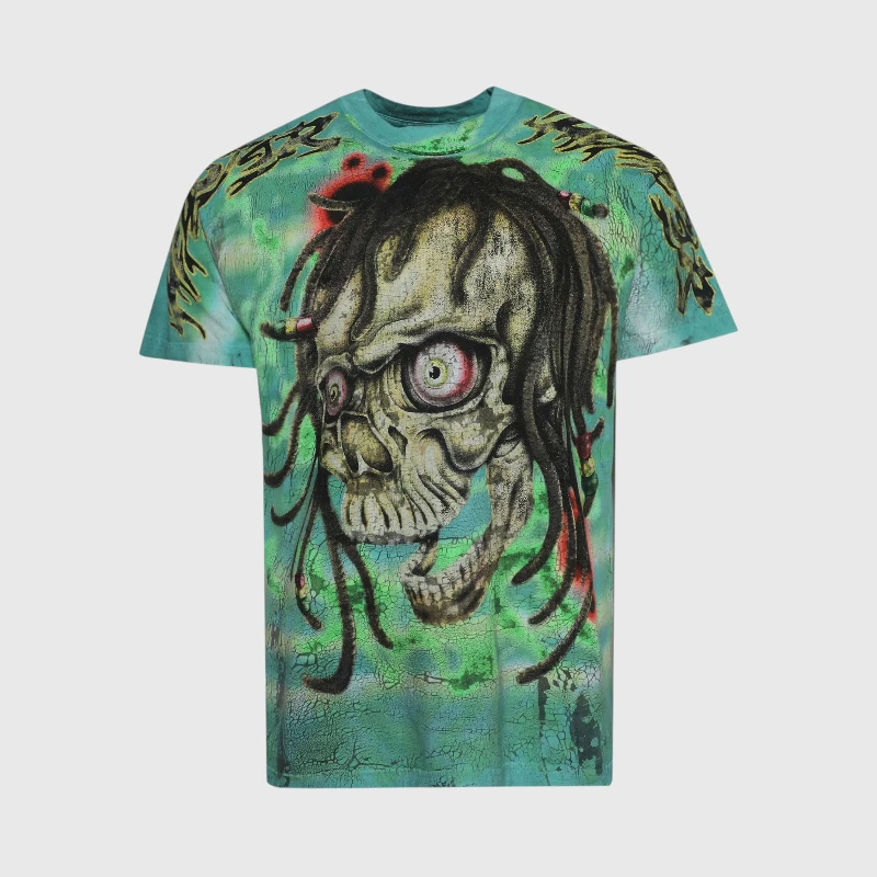 28145474_58424358_2048.webp Hellstar Rasta Skull Tye-Dye T-Shirt - Image 1