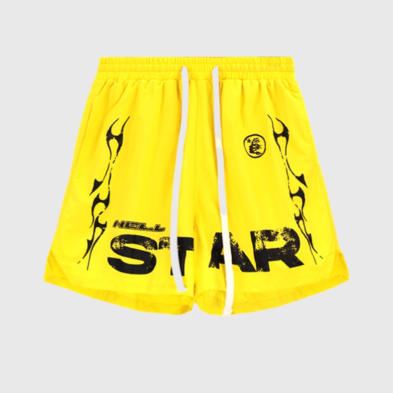 30cdb0d4-Photoroom-10.jpg Hellstar Studios Records Star Shorts Yellow - Image 1