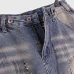 Hellstar Flame Studded Denim Shorts - Image 7