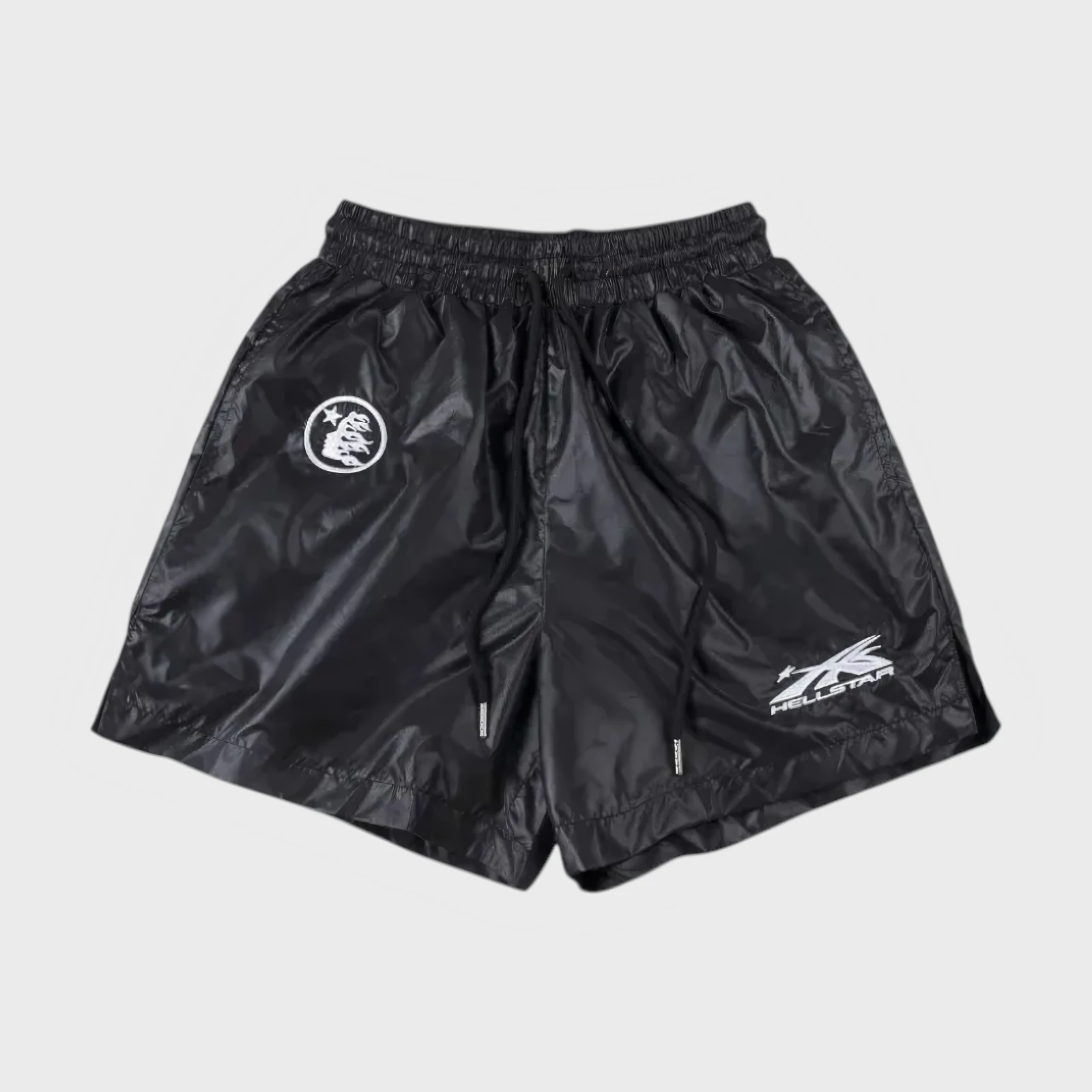 4ff636b1-105d-4a1e-8402-f8f7e5feb2c0.webp Hellstar Nylon Shorts Black - Image 1