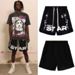 Hellstar Studios Records Star Shorts Black - Image 3