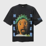 Hellstar Crochet Jesus T-shirt Black