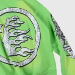 Hellstar Graffiti Zip-Up Green Hoodie - Image 4
