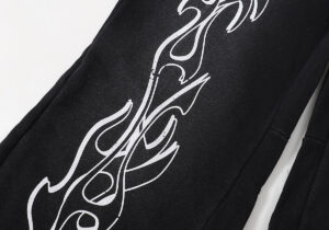 Hellstar Flame Flare Black Sweatpants - Image 3