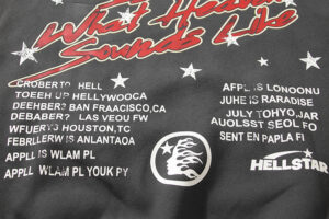 Hellstar Records Tour Flame Hoodie Jet Black - Image 5