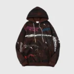 Hellstar Graffiti Brown Hoodie