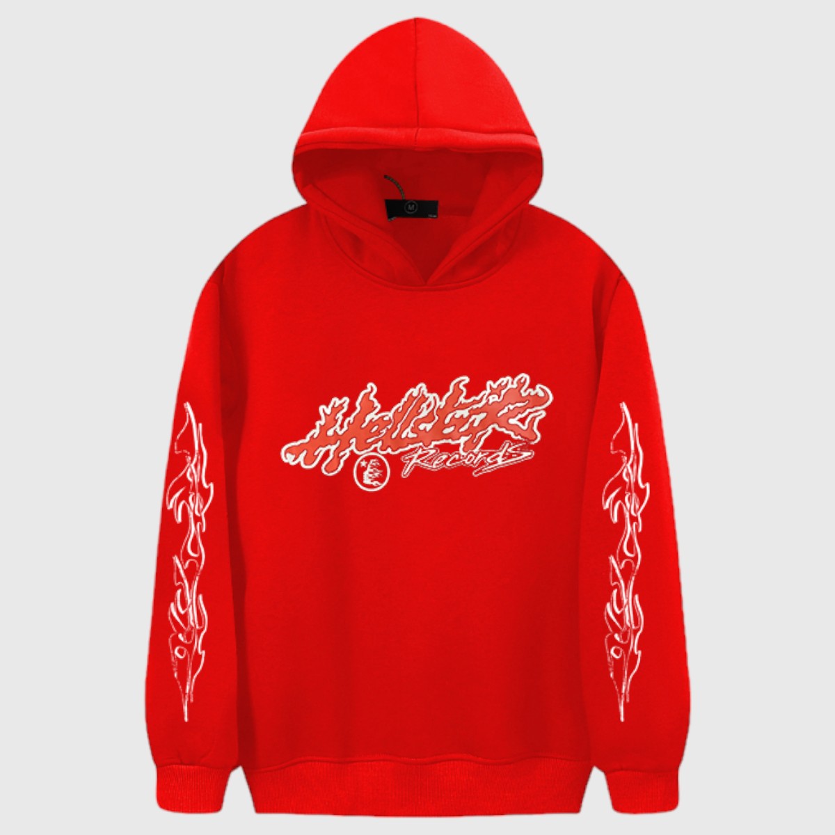 9f4ae895-Photoroom-9.jpg Hellstar Records Tour Flame Print Hoodie Red - Image 1