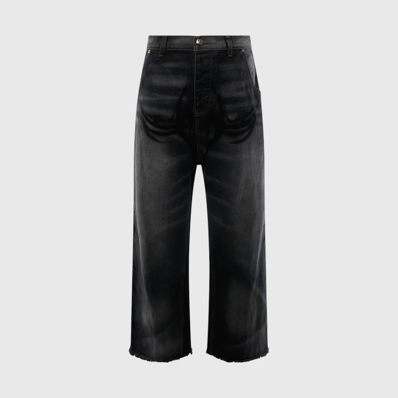 HSPS26DM1-BLK_1-2.webp Hellstar Graffiti Denim Jeans - Image 1