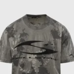 Hellstar H Cursive Logo Grey T-Shirt - Image 4