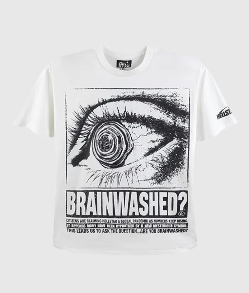 Hellstar-Brainwashed-White-T-shirt.webp Hellstar Brainwashed White T-shirt - Image 1