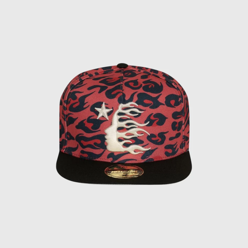 Hellstar-Cheetah-Print-Snapback-Hat-Red-Photoroom.webp Hellstar Cheetah Print Snapback Hat - Image 1