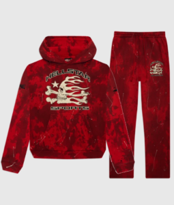 Hellstar Sports Red Tye-Dye Skull Tracksuit