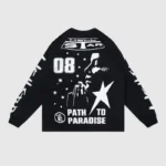 Hellstar Studios 08 Graphic Long Sleeve Shirt 'Black' - Image 2