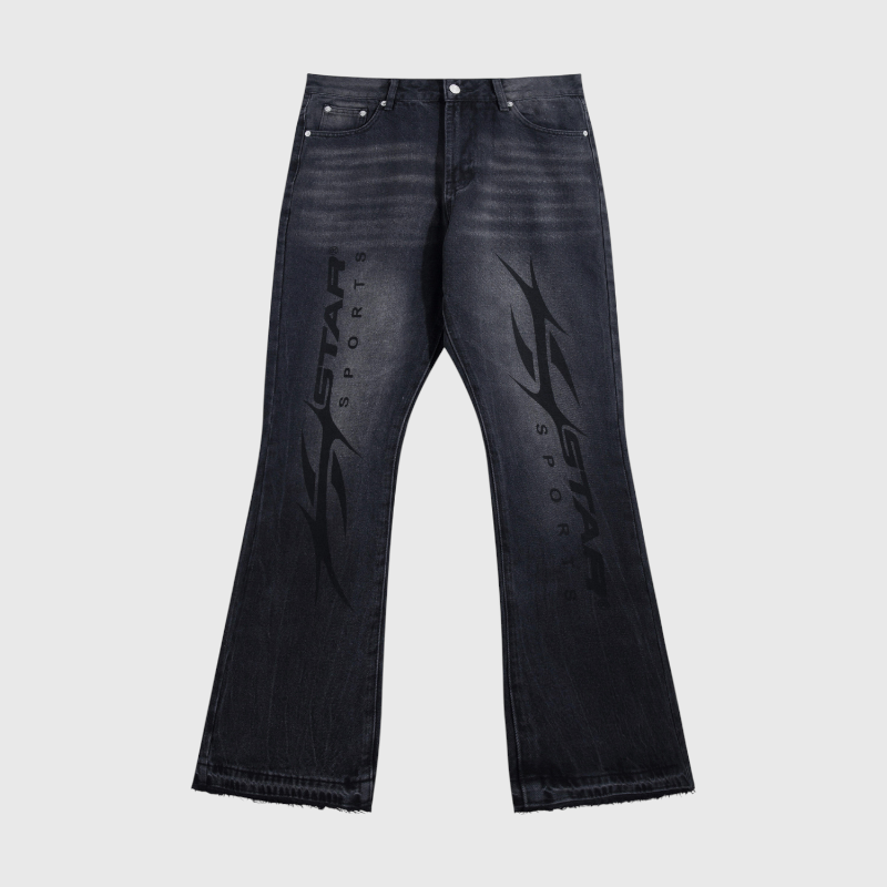b3be20e2-Photoroom.webp Hellstar "Sports Star" Graphic Print Black Jeans - Image 1