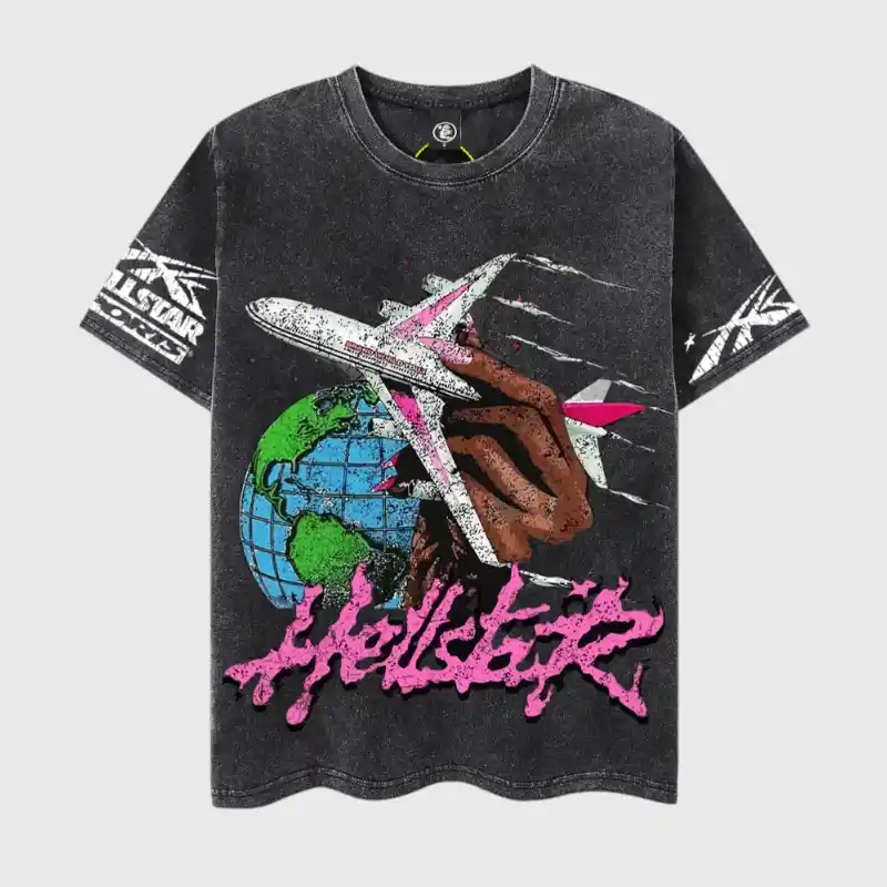 bdf9335b-Photoroom.webp Hellstar Worldwide Flight T-Shirt - Image 1