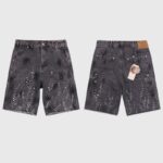 Hellstar Flame Studded Denim Shorts - Image 2
