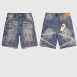 Hellstar Flame Studded Denim Shorts - Image 3