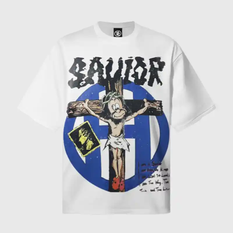 feea4f50-Photoroom.webp Hellstar Savior Printed T-Shirt - Image 1