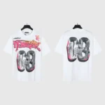 White Hellstar Capsule 08 T-Shirt featuring a front and back view with vintage washed graphic screen print designs.