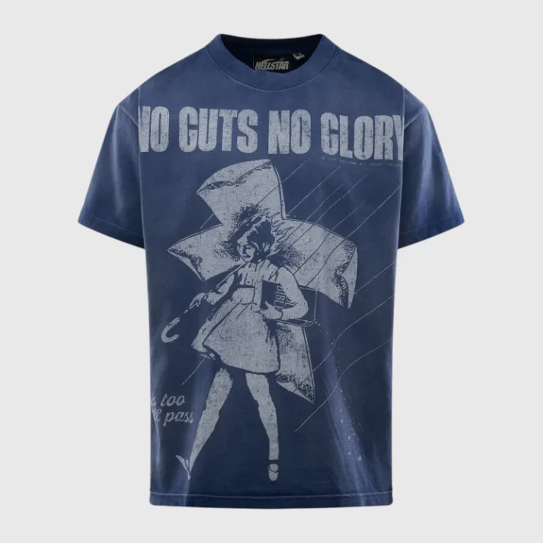 Black Hellstar Carry Your Cross T-Shirt featuring the No Cuts No Glory graphic with a figure carrying a large cross