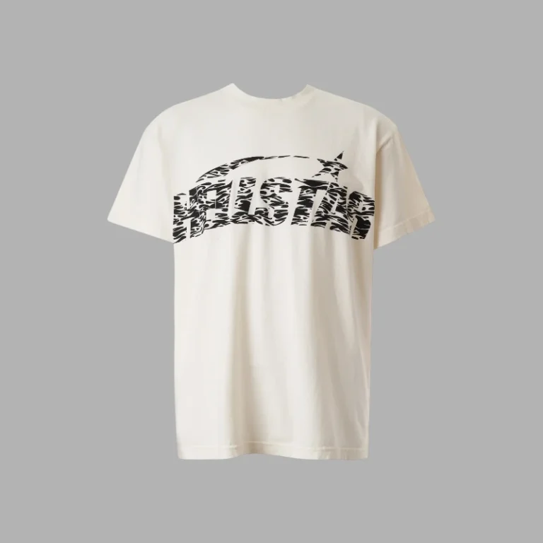 Hellstar Classic Tribal Print T-Shirt made of premium heavyweight cotton featuring a unique black graphic logo design.