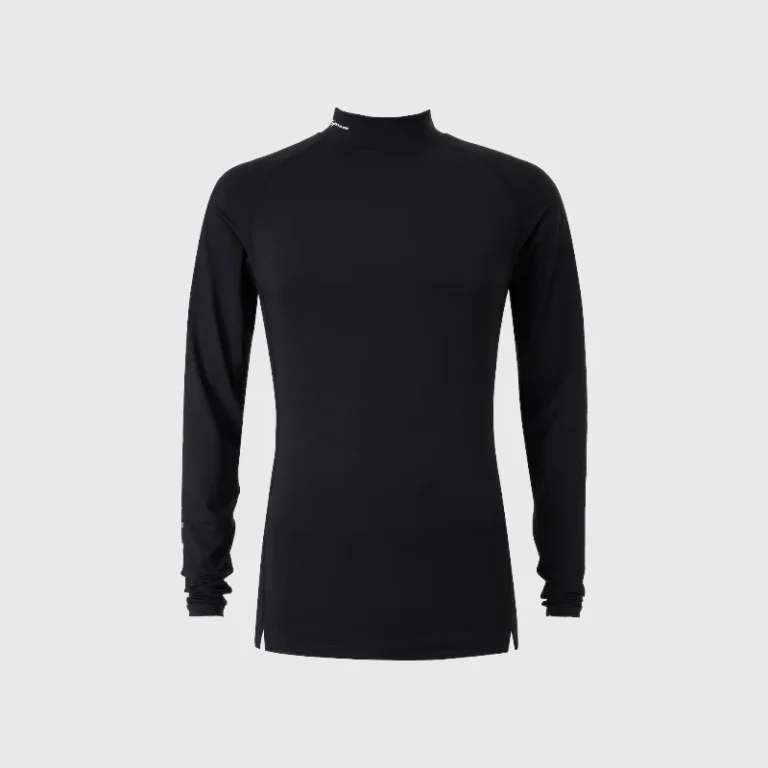 Black Hellstar Compression Turtleneck Longsleeve shirt featuring a sleek second-skin fit and high-performance fabric.