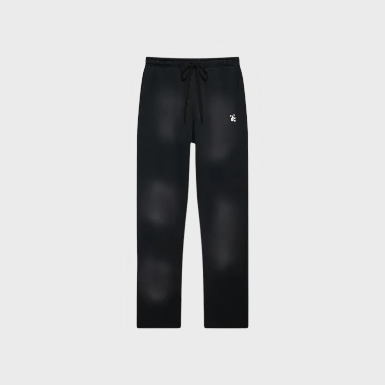 Hellstar Essentials Black Fleece Sweatpants Hellstar Essentials black streetwear sweatpants featuring a comfortable drawstring waist and premium fleece construction
