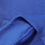 Close-up view of the premium blue cotton fabric texture on the Hellstar Gel Logo Tracksuit, showcasing quality.