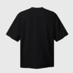 Back view of a black Hellstar Goggles unisex t-shirt made from premium heavyweight cotton for streetwear style.