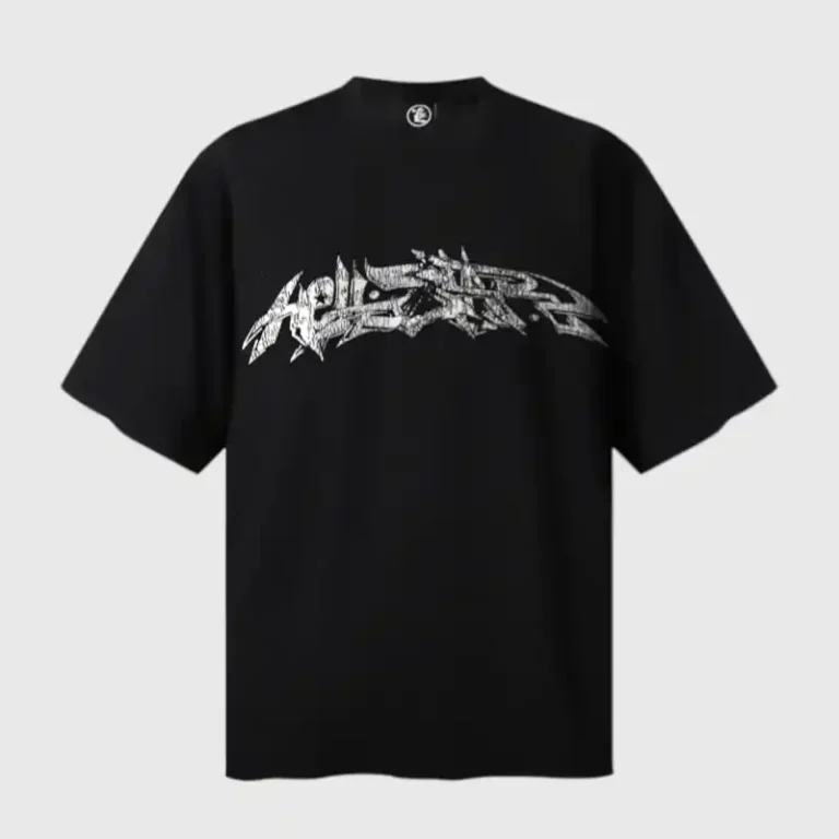 Premium black Hellstar Graffiti T-shirt featuring a bold white urban street style screen-printed graphic logo