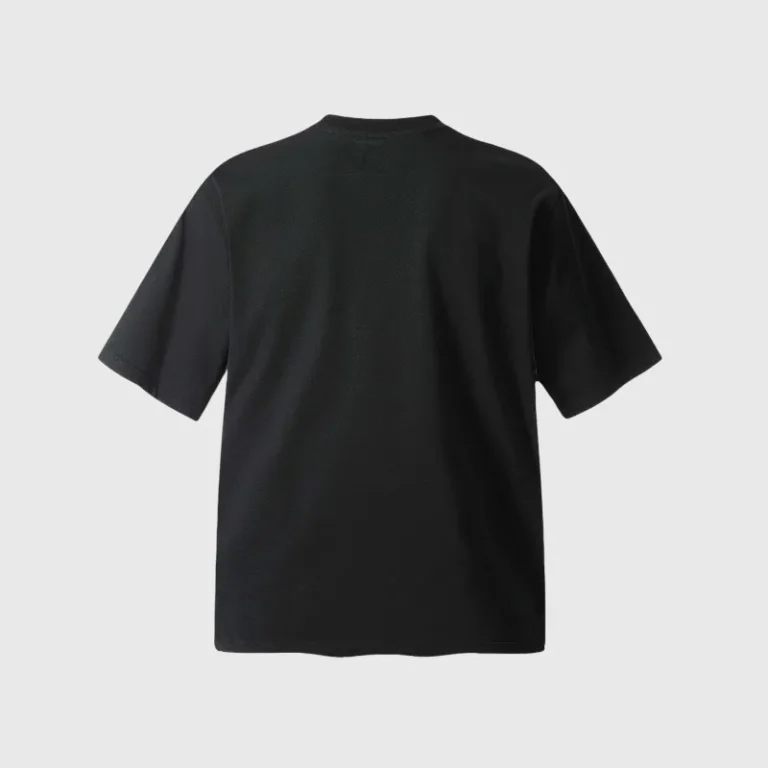 Back view of the premium black Hellstar graphic tee made from soft 100% cotton for a comfortable streetwear look.