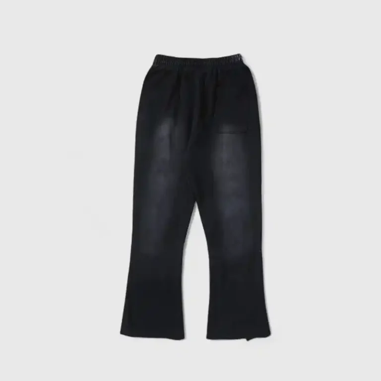Hellstar Guts Glory black sweatpants with a relaxed athletic fit, premium vintage washed cotton, and ribbed cuffs.