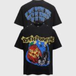 Hellstar Halloween 1996 P2P black t-shirt featuring front and back vintage graphic prints with jack-o'-lantern design.