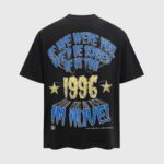 Back view of the Hellstar Halloween 1996 P2P black t-shirt featuring vintage graphic print with distressed text