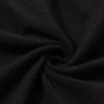 Detailed close-up view of the soft black fleece fabric texture used for the Hellstar H Logo Print streetwear hoodie.