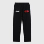 Hellstar If You Don't Like Us Beat Us Black Sweatpants featuring a drawstring waist and bold graphic screen prints.