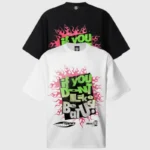 Hellstar If You Don't Like Us T-Shirt in black and white featuring a bold green graphic print on premium cotton.