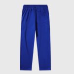 Back view of the blue Hellstar No Guts No Glory tracksuit sweatpants featuring a comfortable drawstring waist design.